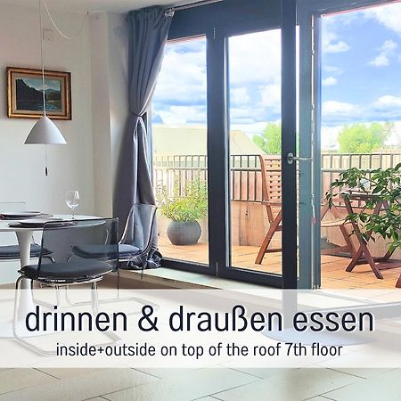 Penthouse Wolke7 Mit Rheinblick Neuss-Duesseldorf Apartment Exterior photo