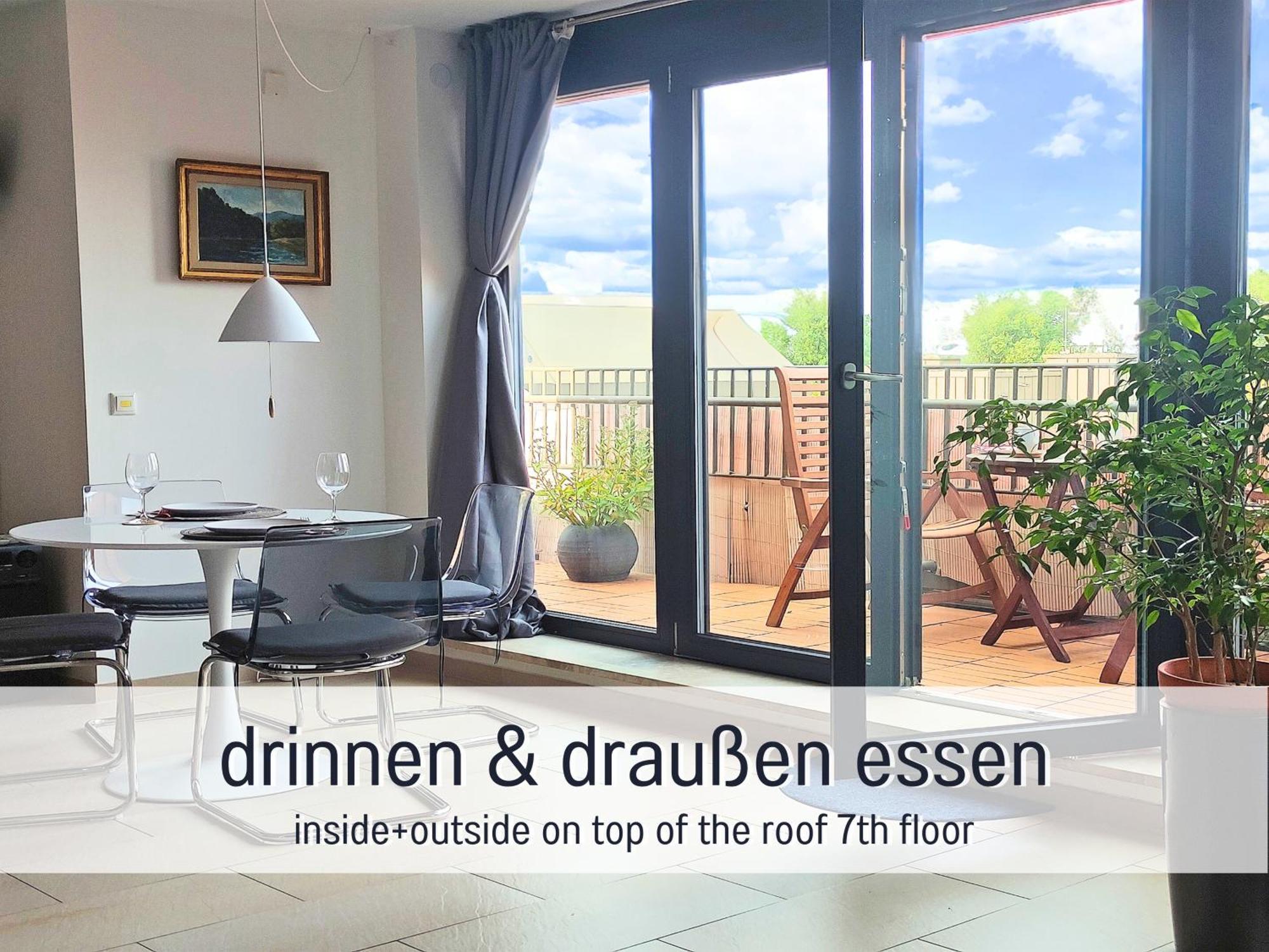 Penthouse Wolke7 Mit Rheinblick Neuss-Duesseldorf Apartment Exterior photo