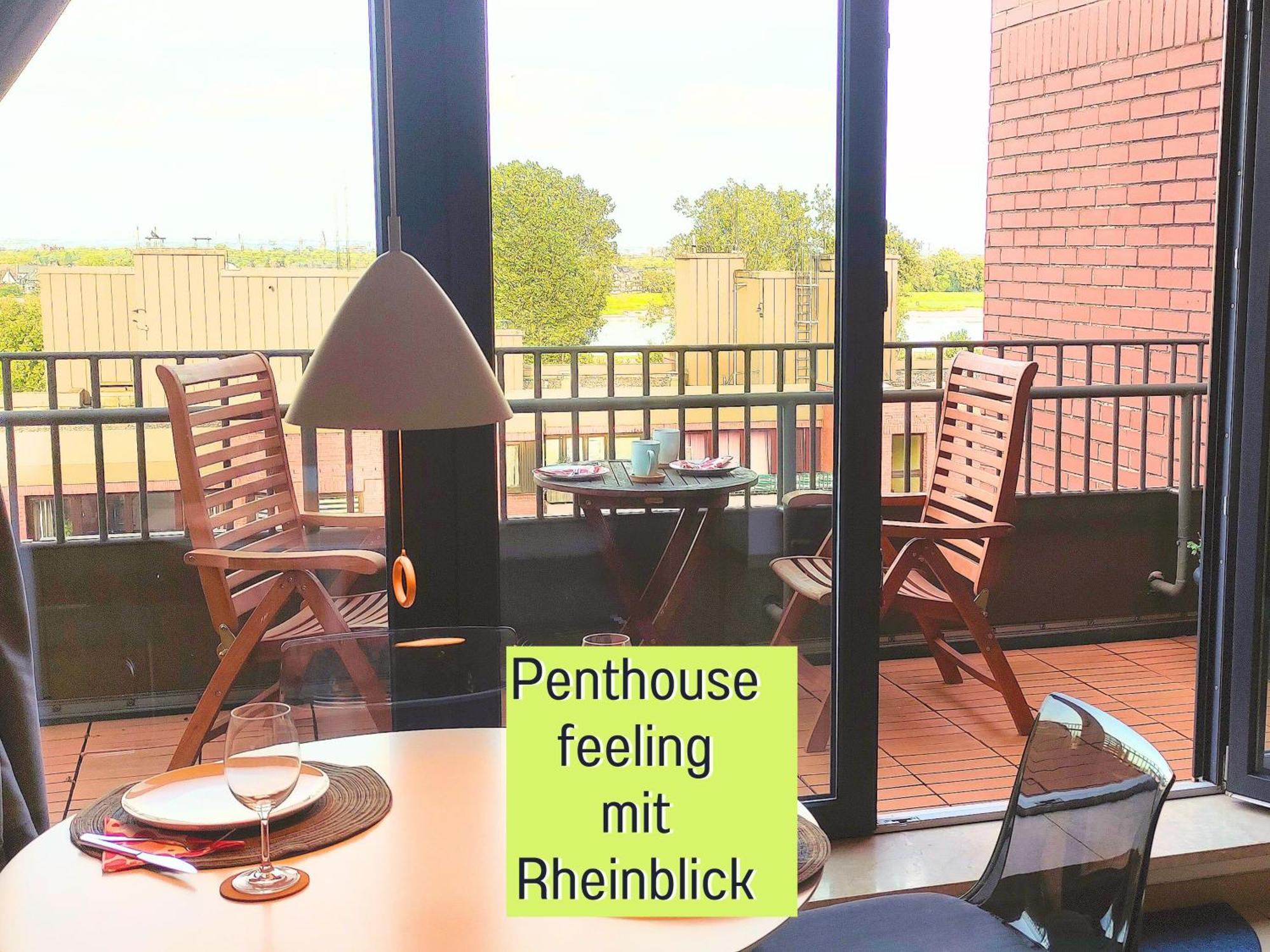Penthouse Wolke7 Mit Rheinblick Neuss-Duesseldorf Apartment Exterior photo